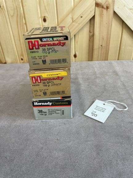 3 Boxes Hornady 110, 125, 158 Gr. JHP/XTP and FTX .38 Special