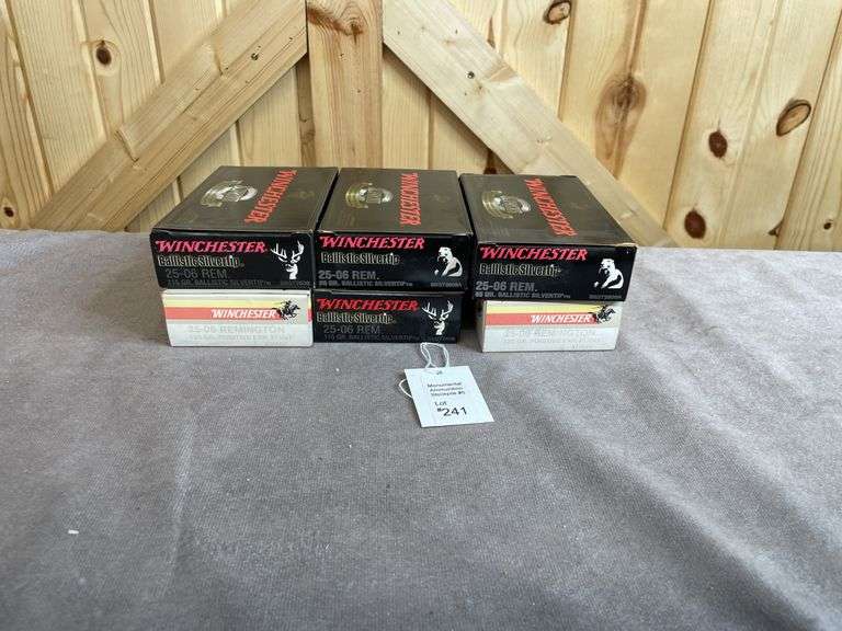 6 Boxes Winchester 85, 115, 120 Gr. BST, PEP .25-06
