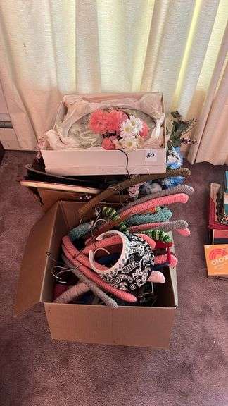 Crocheted Hangers, Decorative Plates, and Florals