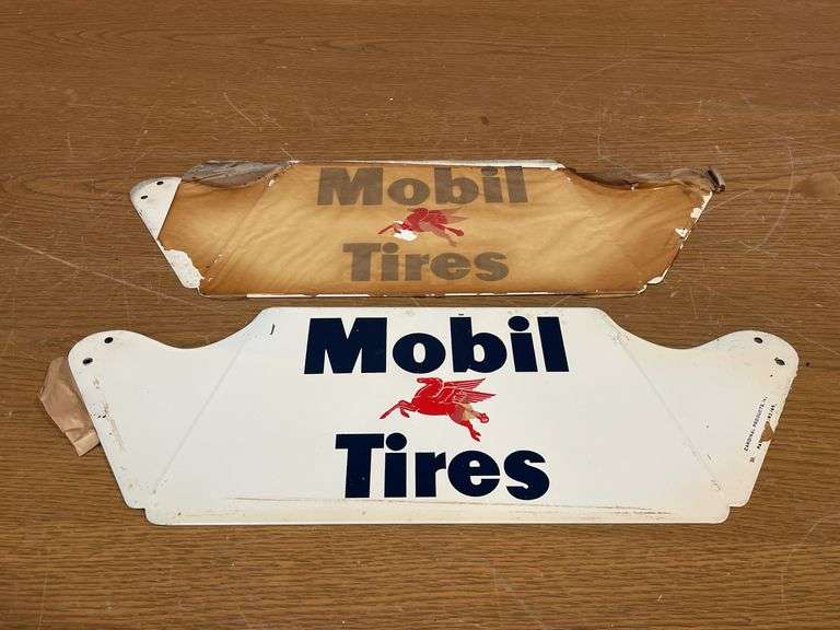 NOS -  Mobil Pegasus Gas Station Tire Display Rack image