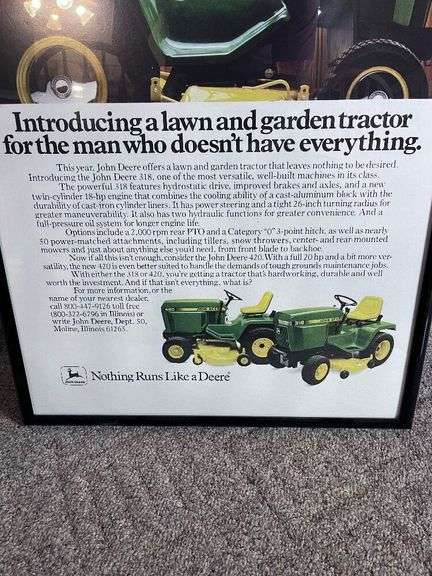 John Deere 318 Advertising