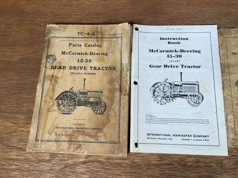 IHC Manuals + Parts Lists