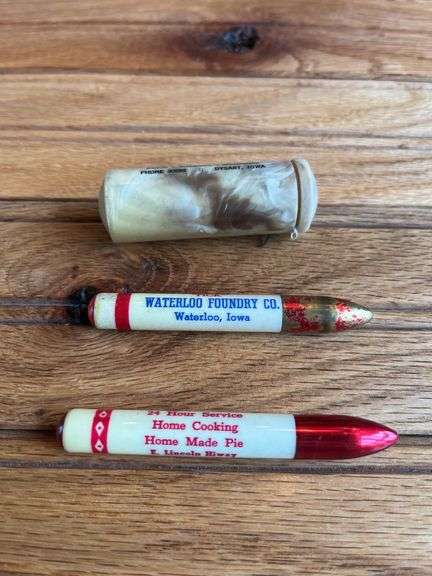 (3) Advertising Toothpick Holders + Sewing Kit