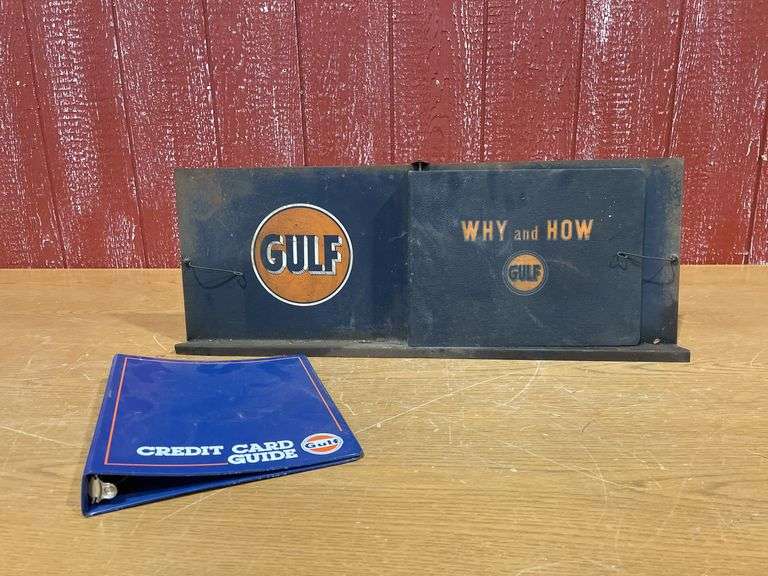 Gulf Oil flip Chart Display Stand with"WHY and HOW" manual or guide image