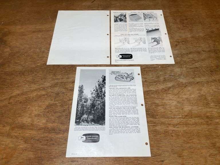 (3) John Deere Industrial Spec Sheets