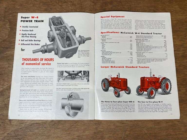 (2) McCormick Super W6-TA + Super W-4 Sales Literature