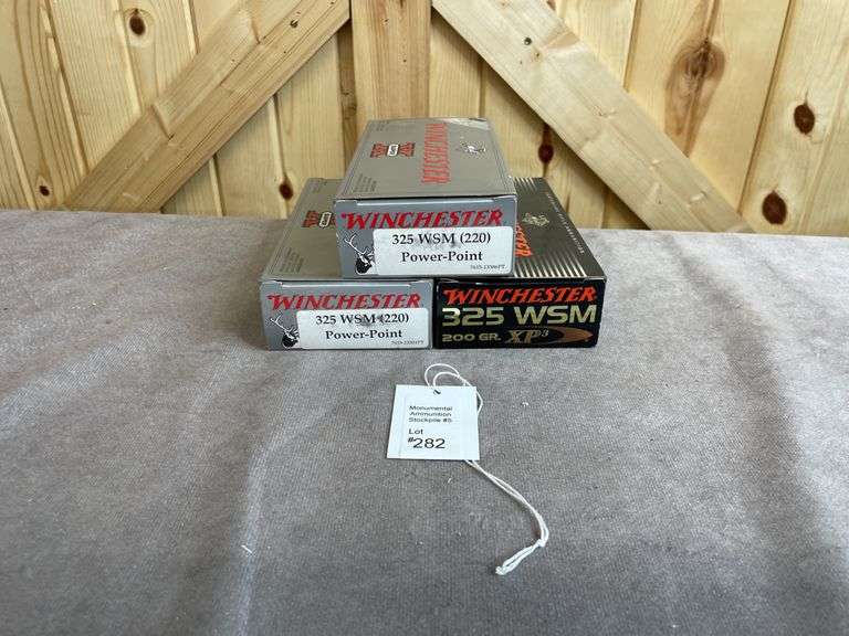 3 Boxes Winchester 200 & 220 Gr. PP, XP3 .325 WSM