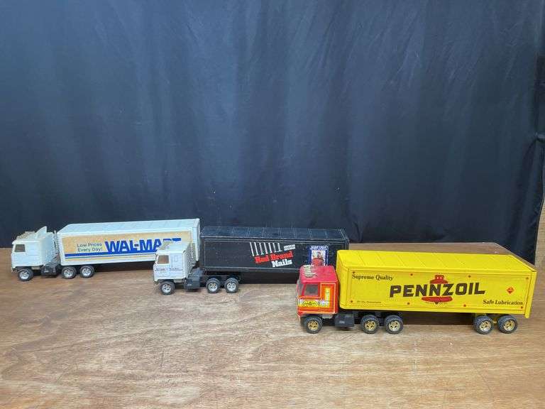 (3) Wal-Mart, Red Brand Nails, Pennzoil Semis Ertl image