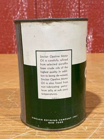(4) NOS Sinclair Opaline Motor Oil Cans
