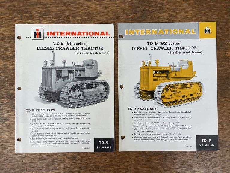 (2) IH TD-9 Crawler Sales Literature image