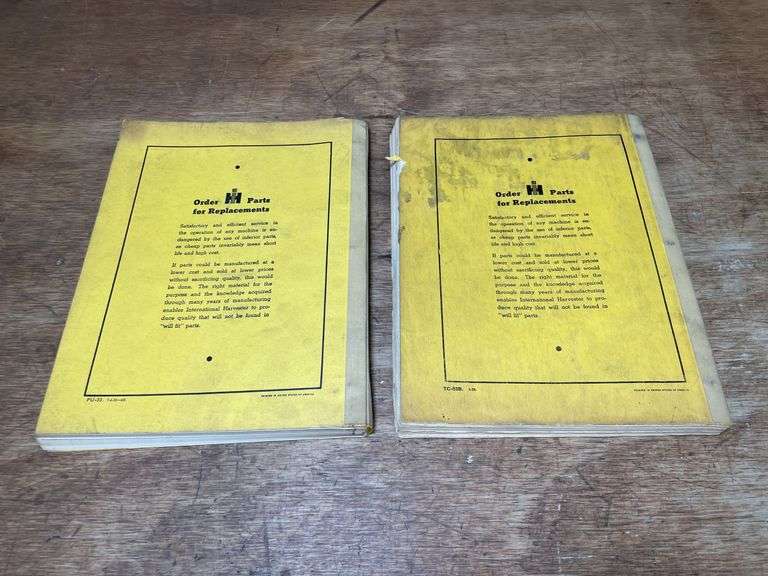 (2) IH Parts Catalogs