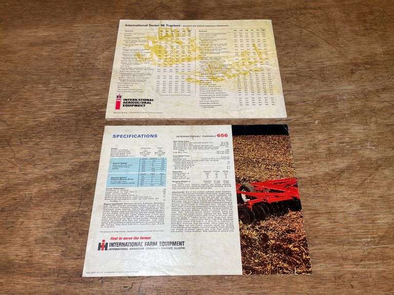 (2) IH 656 + 86 Series Sales Literature