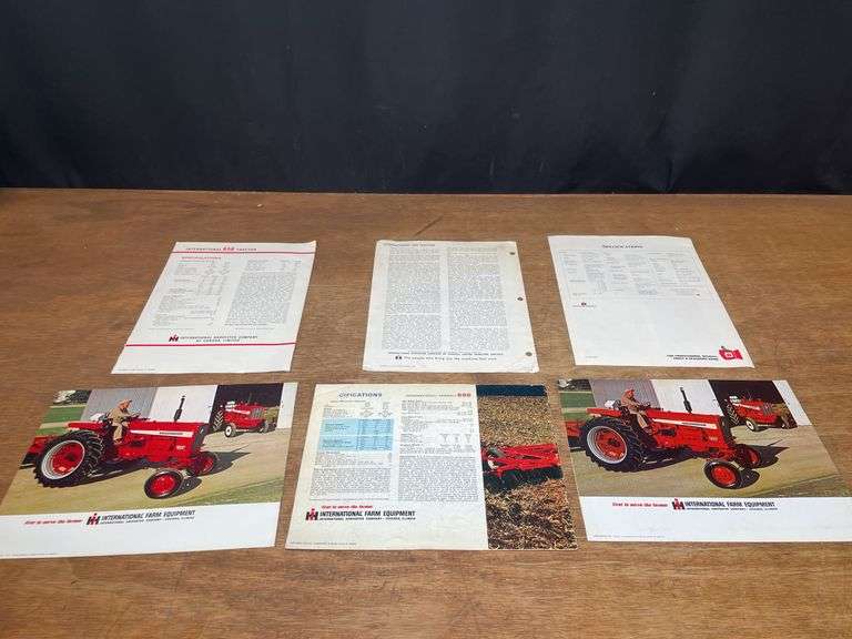 (6) IH Tractor Sales Literature