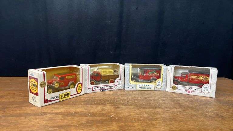 (4) Anheuser Busch Truck Banks NIB Ertl image
