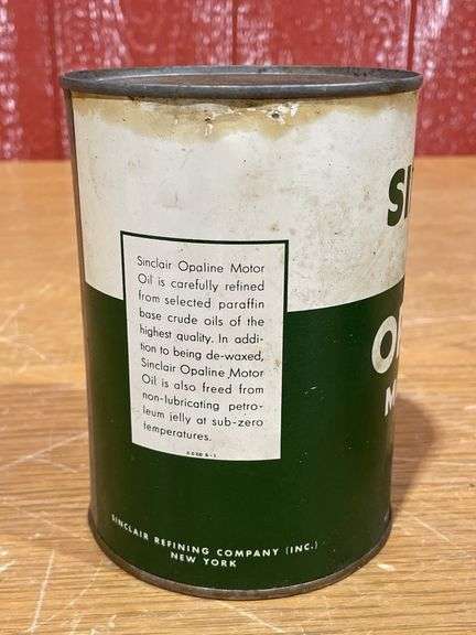 (2) NOS Sinclair Opaline Motor Oil Cans
