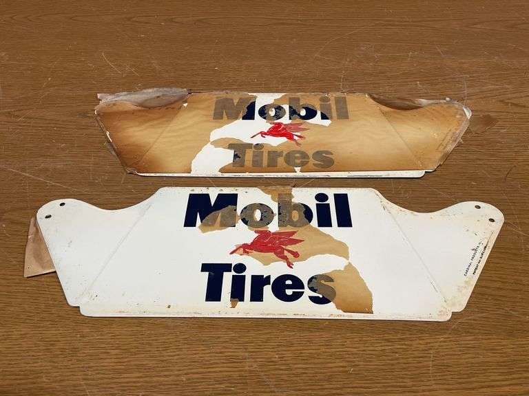 NOS -  Mobil Pegasus Gas Station Tire Display Rack image