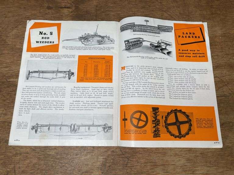 (5) IH Implement Sales Literature