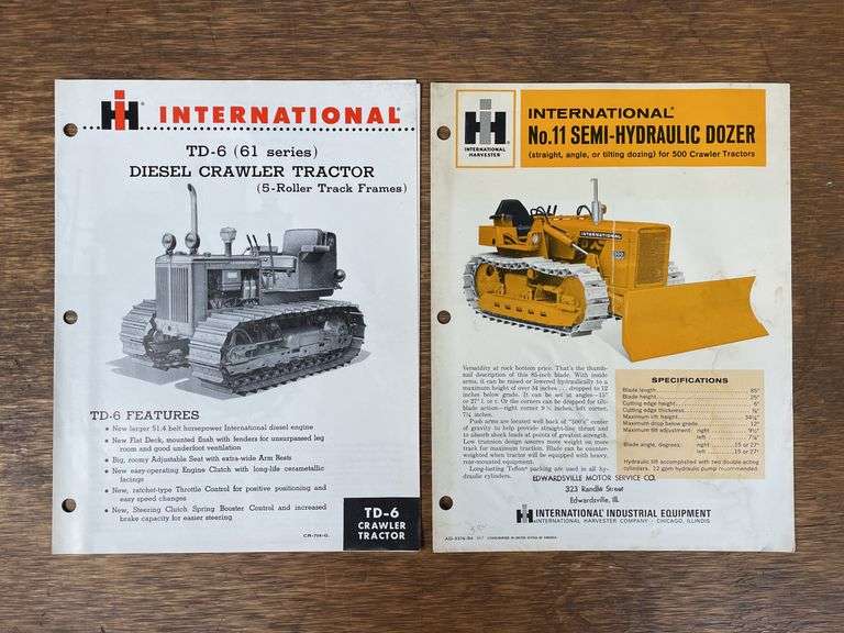 (2) IH TD-6 Crawler + No. 11 Dozer Sales Literature image