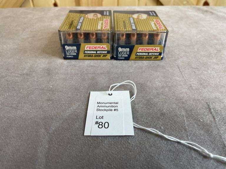 2 Boxes Federal Personal Defense 135 Gr. Hydra-Shok JHP 9mm