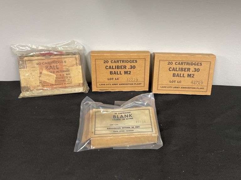 (3)-Boxes (59 Rounds) US Cal .30 Ball M2 Ammo image