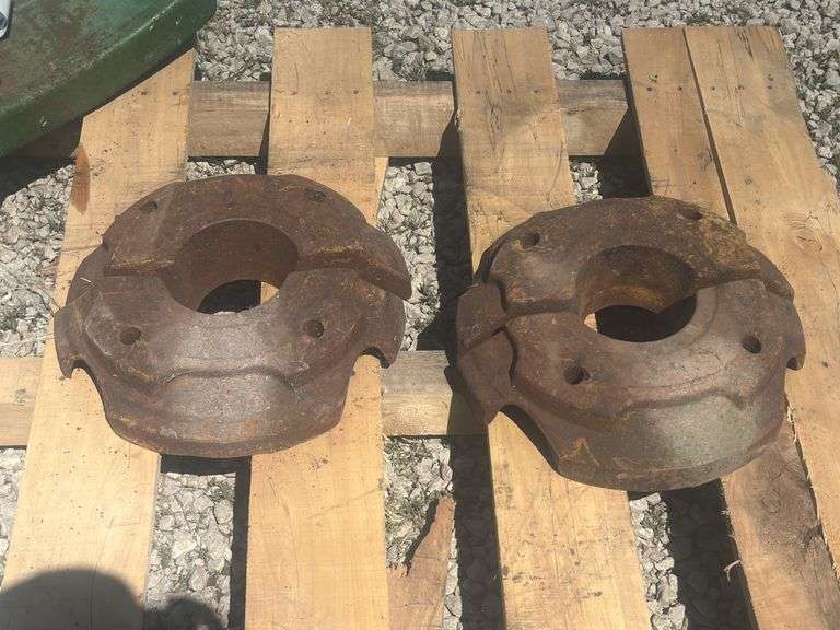 (4) John Deere Half Moon Wheel Weights image