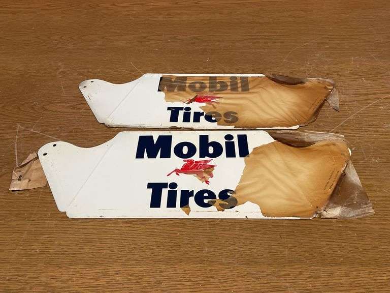 NOS -  Mobil Pegasus Gas Station Tire Display Rack image
