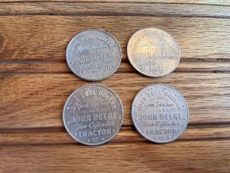 (4) John Deere Two Cylinder Coins image