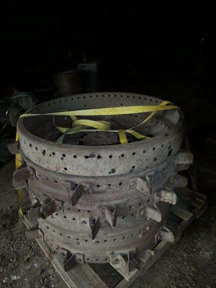 (2) 42 Inch Rear Steel Wheels with Lugs and Extensions image