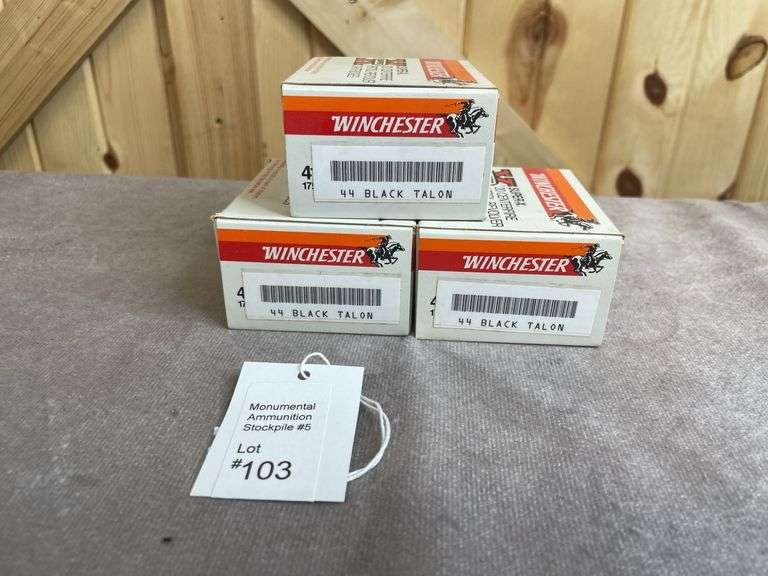 3 Boxes Winchester Black Talon .44 Magnum