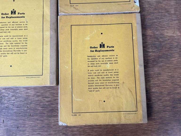 (3) IH Tractor Parts Catalogs