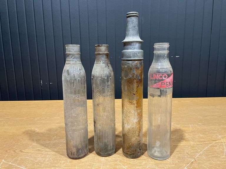 (4) Glass Oil Bottles image