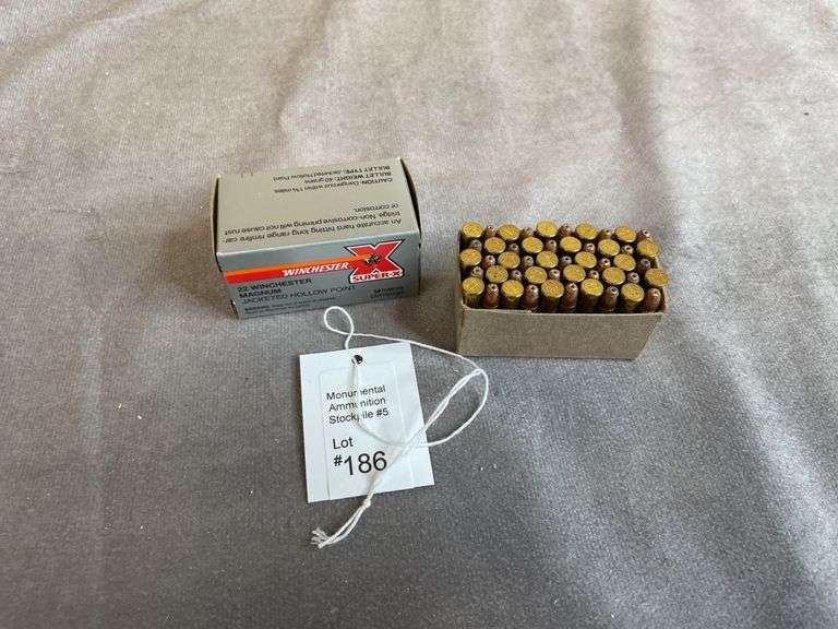5 Boxes/250 Rounds Winchester Super-X .22 Magnum JHP