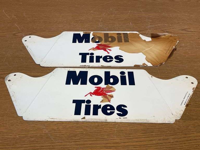 NOS -  Mobil Pegasus Gas Station Tire Display Rack image