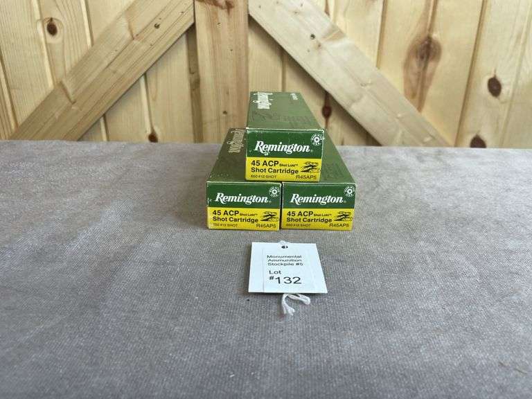 3 Boxes Remington No. 12 Shot .45 ACP Shotshell