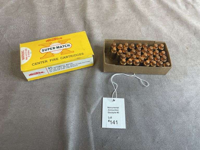 1 Box Western Super Match 185 Gr. FMC .45 Auto