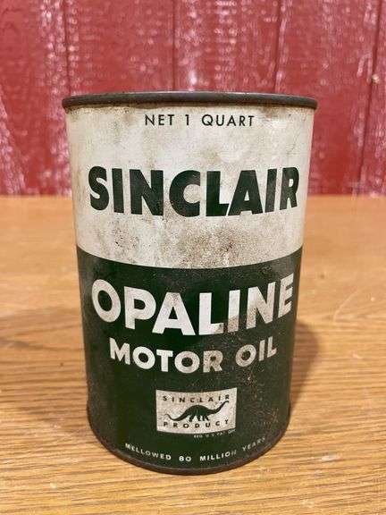 (3) NOS Sinclair Opaline Motor Oil Cans