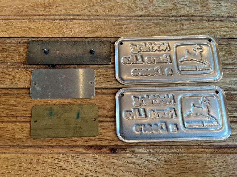 (5) John Deere Tags + License Plates