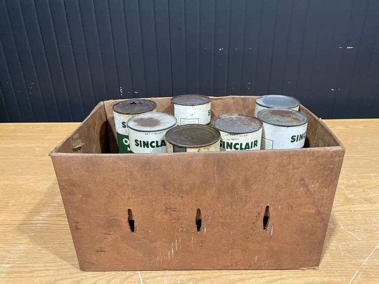 Lot of Sinclair Opaline Motor Oil Cans image