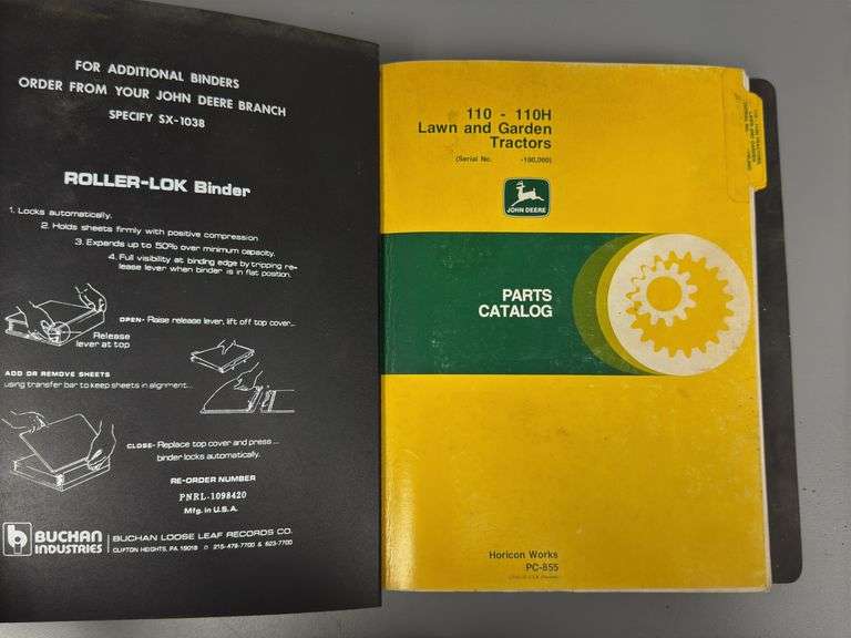 John Deere Parts Catalogs Binder