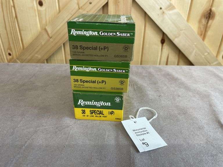 3 Boxes Remington 125 & 158 Gr. JHP, LHP +P .38 Special
