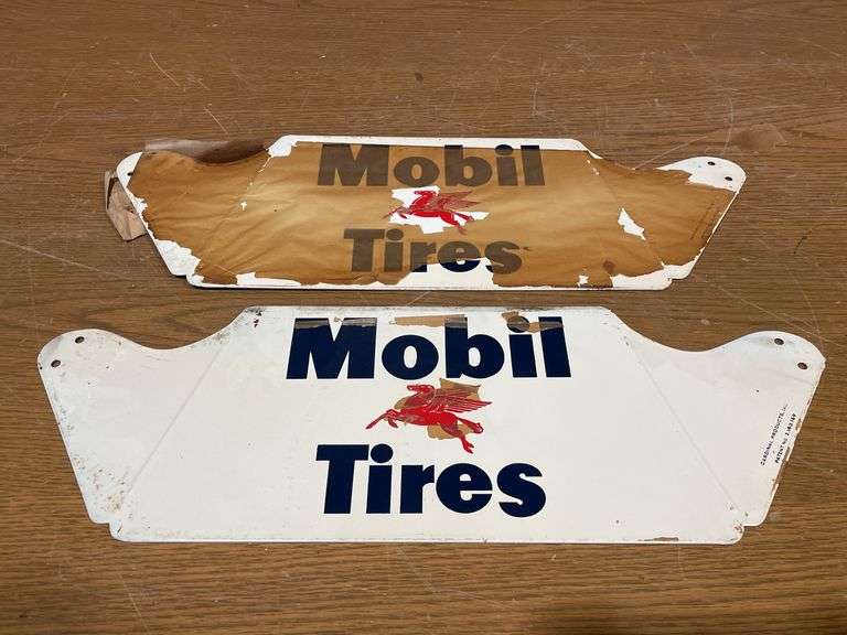 NOS -  Mobil Pegasus Gas Station Tire Display Rack image
