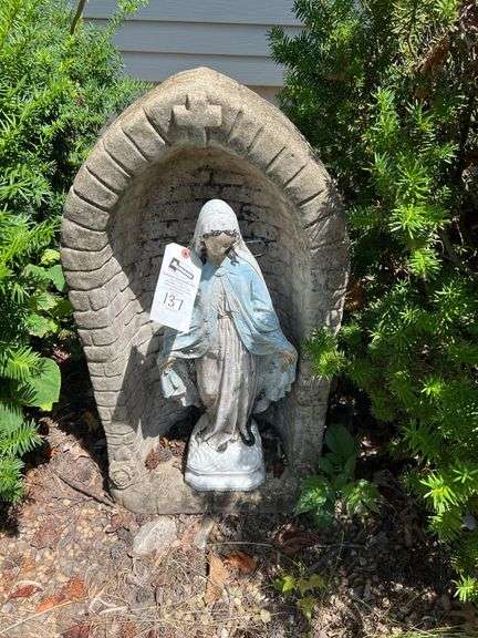 Concrete Virgin Mary image