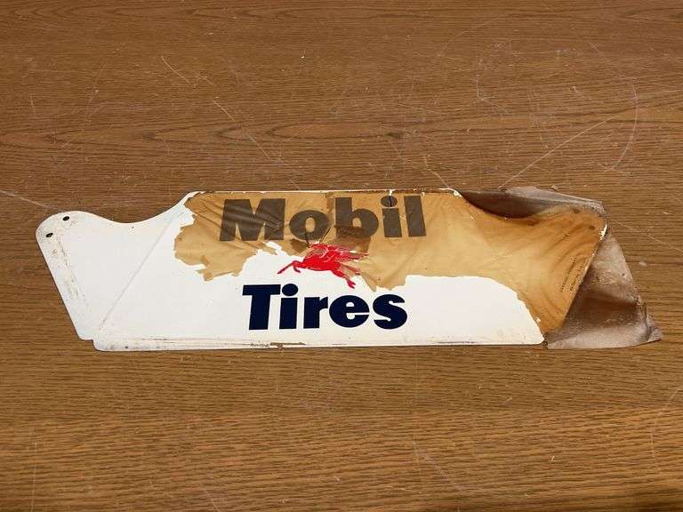 NOS -  Mobil Pegasus Gas Station Tire Display Rack