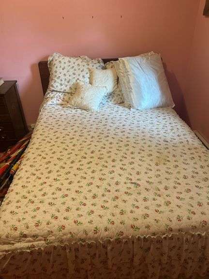 Full Size Bed with Bedding image