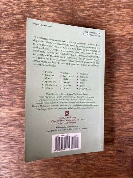 (2) John Deere Operation, Care, and Repair of Farm Machinery Books