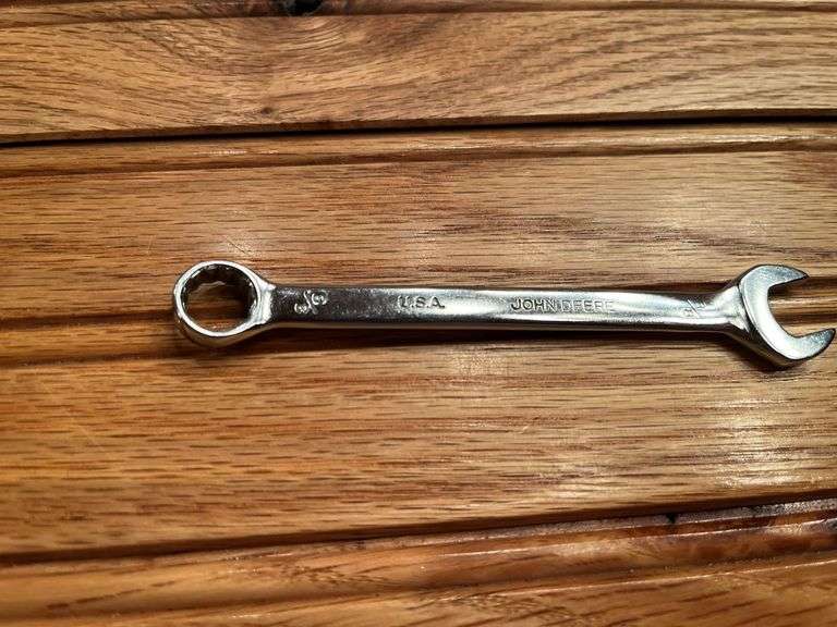 (3) John Deere Wrench, Pliers, Box