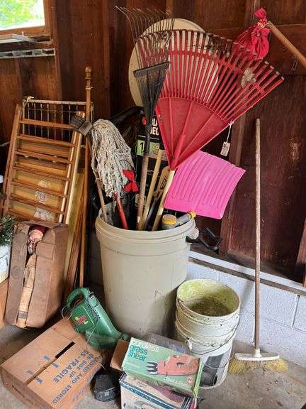 50 Gallon Can of Yard Tools image