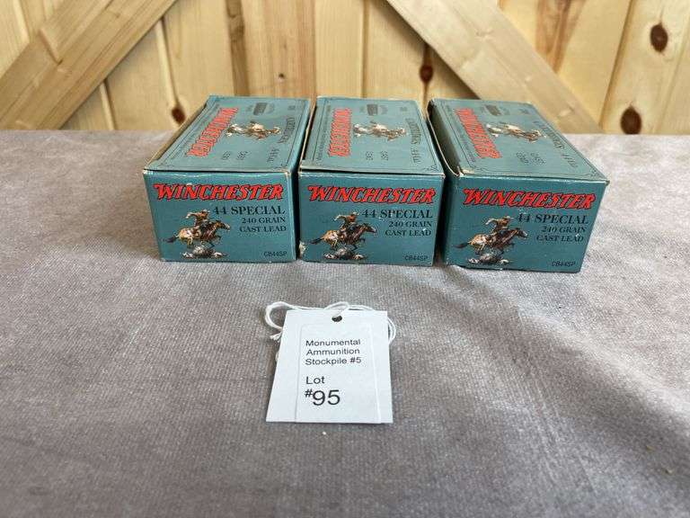 3 Boxes Winchester 240 Gr. Cast Lead .44 Special