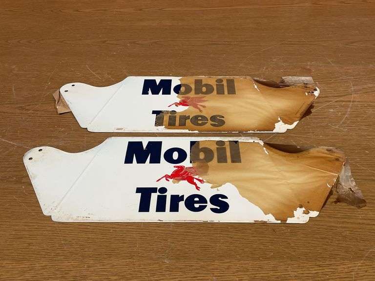 NOS -  Mobil Pegasus Gas Station Tire Display Rack image