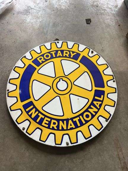 Rotary International Porcelain Sign
